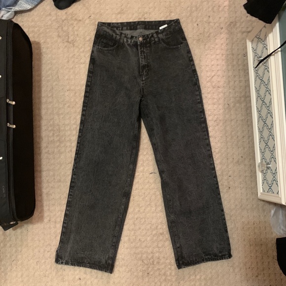 black high waisted straight leg jeans - Picture 2 of 2
